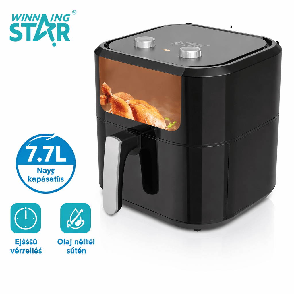 airfryer forrólevegős sütő 7,7l – winning star st 9649